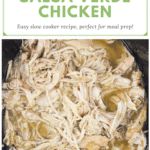 image for pinterest with text overlay recipe title 2 Ingredient Salsa Verde Chicken