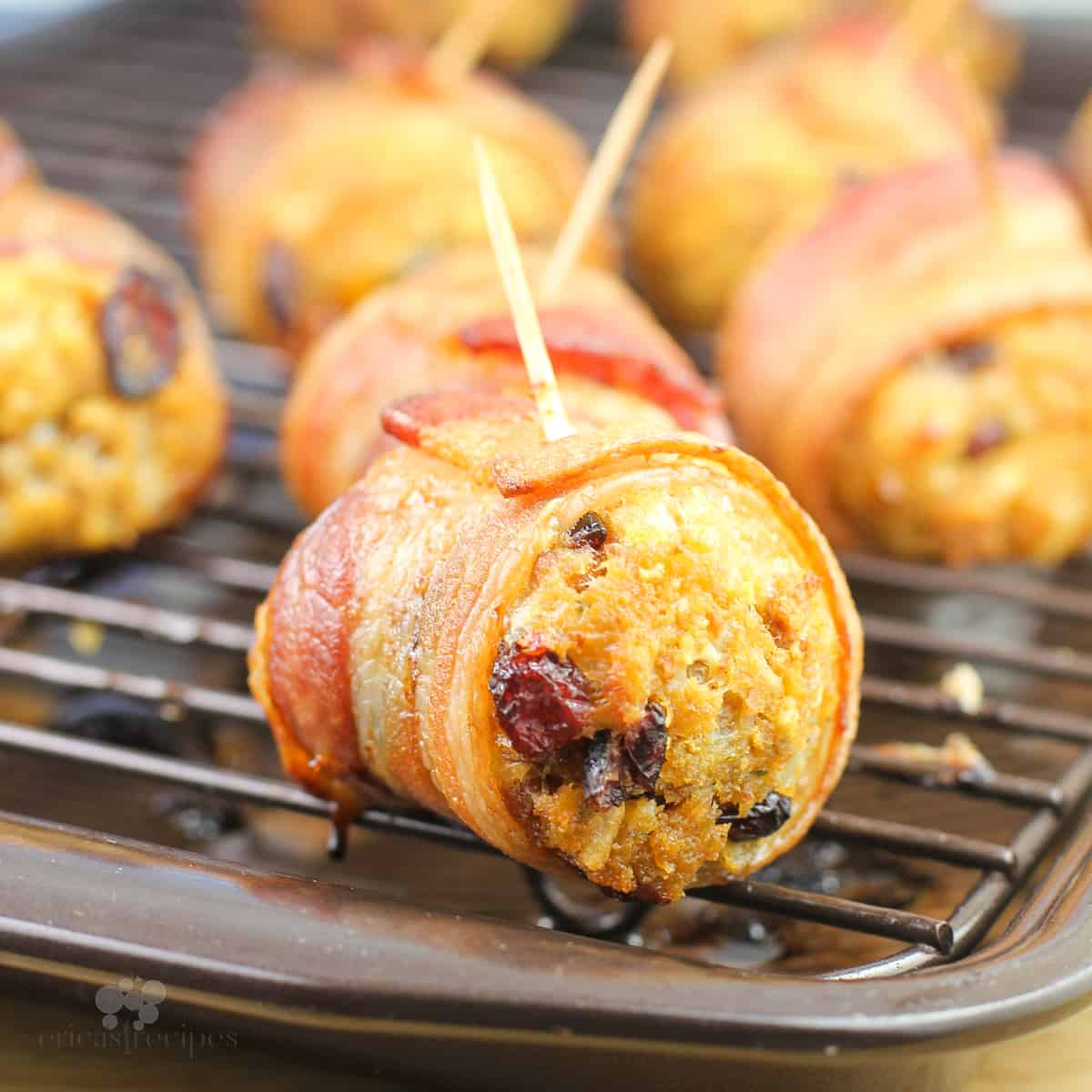 Bacon Wrapped Stuffing Balls