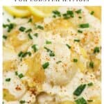 image for pinterest of finished recipe with text overlay recipe title
